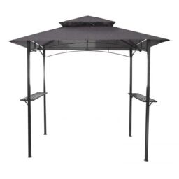 Charles Bentley 8 X 5Ft Steel Grill Gazebo Outdoor Tent Shelter in Grey - thumbnail 2