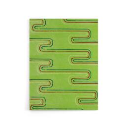 "Artery8 Green Red Line Textile Pattern Canvas Wall Art Print Furuya Korin - Size: W18"" x H24""" - thumbnail 1