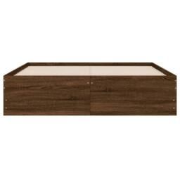 Berkfield Home Modern Bed Frame w/Drawers Frame Brown Oak 120x190 cm Small Double - thumbnail 6