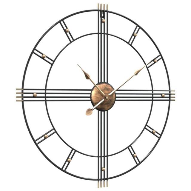 Berkfield Home Wall Clock Black √ò60 cm Iron - image 1