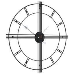 Berkfield Home Wall Clock Black √ò60 cm Iron - thumbnail 5