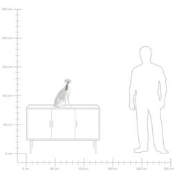 Wyld and Coco Greyhound Table Lamp - Matte White Polyresin - thumbnail 8