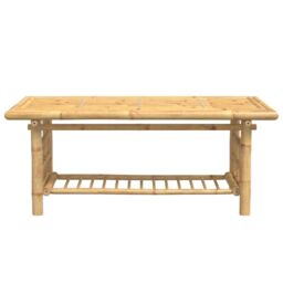 Berkfield Home Coffee Table 110x55x45 cm Bamboo in Brown - Size: 110 x 55 x 45 cm - thumbnail 3
