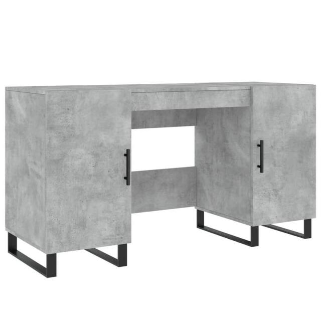 Berkfield Home Desk Concrete Grey 140x50x75 cm Engineered Wood - Size: 140 x 50 x 75 cm - image 1
