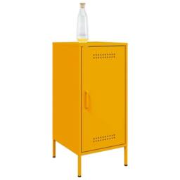 Berkfield Home Sideboards 2 pcs Mustard Yellow 36x39x79 cm Steel - Size: 36 x 39 x 79 cm - thumbnail 4