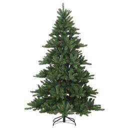 Berkfield Home Artificial Hinged Christmas Tree with 300 LEDs 210 cm PVC in Green - thumbnail 5