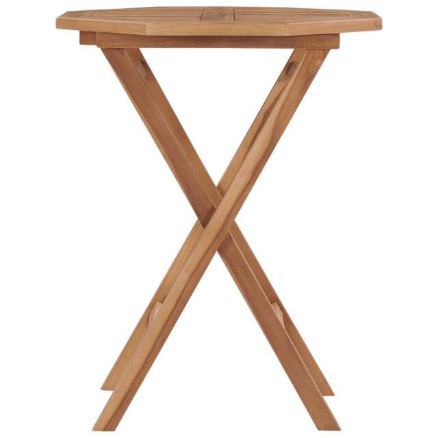 Berkfield Home Folding Garden Table 60x60x75 cm Solid Teak Wood in Brown - Size: 60 x 60 x 75 cm - image 1