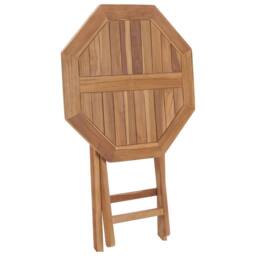 Berkfield Home Folding Garden Table 60x60x75 cm Solid Teak Wood in Brown - Size: 60 x 60 x 75 cm - thumbnail 4