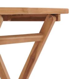 Berkfield Home Folding Garden Table 60x60x75 cm Solid Teak Wood in Brown - Size: 60 x 60 x 75 cm - thumbnail 6