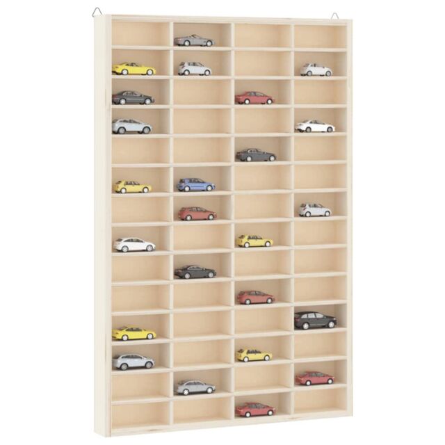 Berkfield Home Wall Display Cabinet with 56 Compartments 40x4.5x60 cm in Brown - image 1