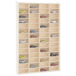 Berkfield Home Wall Display Cabinet with 56 Compartments 40x4.5x60 cm in Brown - thumbnail 1