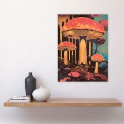 "Artery8 Vintage Mushroom Aesthetic Earthy Forest Screenprint Cep Kitchen Large Wall Art Poster Print Thick Paper 18X24 Inch - Size: W18"" x H24""" - thumbnail 4
