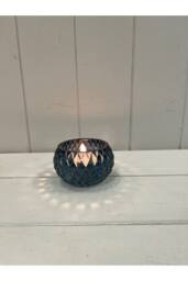 KDMD Blue Diamond Pattern Tealight Holder