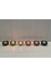 KDMD Blue Diamond Pattern Tealight Holder - thumbnail 2
