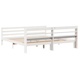Berkfield Home Bed Frame with Headboard without Mattress White 200x200 cm - thumbnail 6