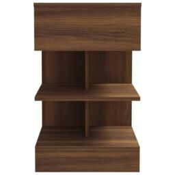 Berkfield Home Bedside Cabinet Brown Oak 40x35x65 cm Engineered Wood - Size: 40 x 35 x 65 cm - thumbnail 5