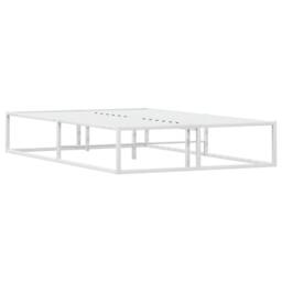 Berkfield Home Elegant Bed Frame without Mattress White 120x200 cm Metal - Size: Small Double - thumbnail 7