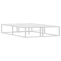 Berkfield Home Elegant Bed Frame without Mattress White 120x200 cm Metal - Size: Small Double - thumbnail 4