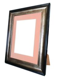 Frames & Mirrors 4U Scandi Black & Gold Frame with Pink Mount for Image Size A5 - thumbnail 4