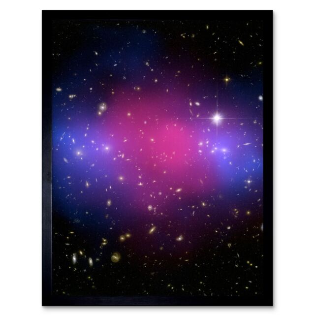 Artery8 Hubble Space Telescope Image Chandra Collaboration Composite Galaxy Cluster MACS J0025.4-1222 Pink Blue Dark Ordinary Matter Observations Art - image 1