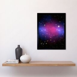 Artery8 Hubble Space Telescope Image Chandra Collaboration Composite Galaxy Cluster MACS J0025.4-1222 Pink Blue Dark Ordinary Matter Observations Art - thumbnail 2