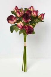 Homescapes Artificial Bouquet of Roses in Red - thumbnail 4