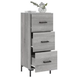Berkfield Home Sideboard Grey Sonoma 34.5x34x90 cm Engineered Wood - thumbnail 4