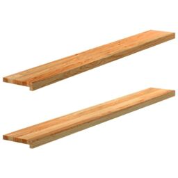 Berkfield Home Window Sills 2 pcs¬†Light Brown 160x20x2 cm Solid Wood Oak - Size: Medium