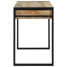 Berkfield Home Stunning Dressing Table with Mirror 100x50x75 cm Solid Rough Wood in Brown - Size: 100 x 50 x 75 cm - thumbnail 7