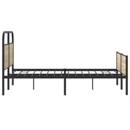 Berkfield Home Bed Frame without Mattress 140x200 cm Sonoma Oak Engineered Wood in Brown - thumbnail 6