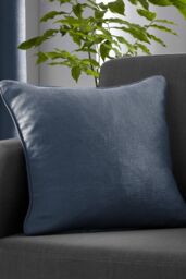 Fusion 'Strata' Luxe Velvet Filled Cushion in Navy - Size: 43 cm x 43 cm