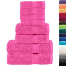 Berkfield Home 8 Piece Premium Towel Set SOLUND Pink 600 gsm