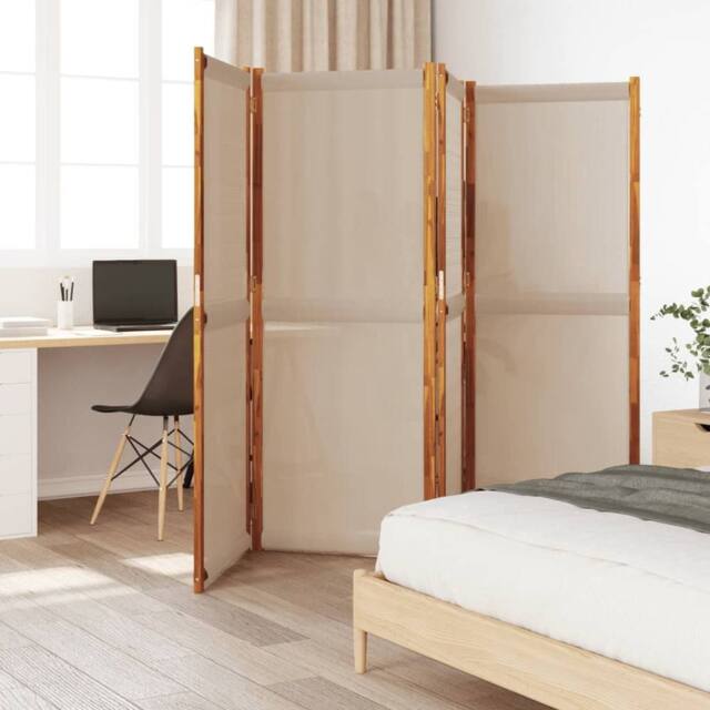 Berkfield Home 4-Panel Room Divider Taupe 280x180 cm - image 1