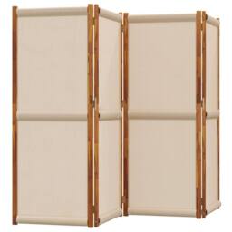 Berkfield Home 4-Panel Room Divider Taupe 280x180 cm - thumbnail 3
