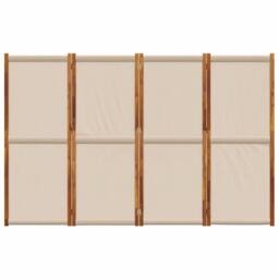 Berkfield Home 4-Panel Room Divider Taupe 280x180 cm - thumbnail 4
