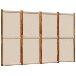 Berkfield Home 4-Panel Room Divider Taupe 280x180 cm - thumbnail 2