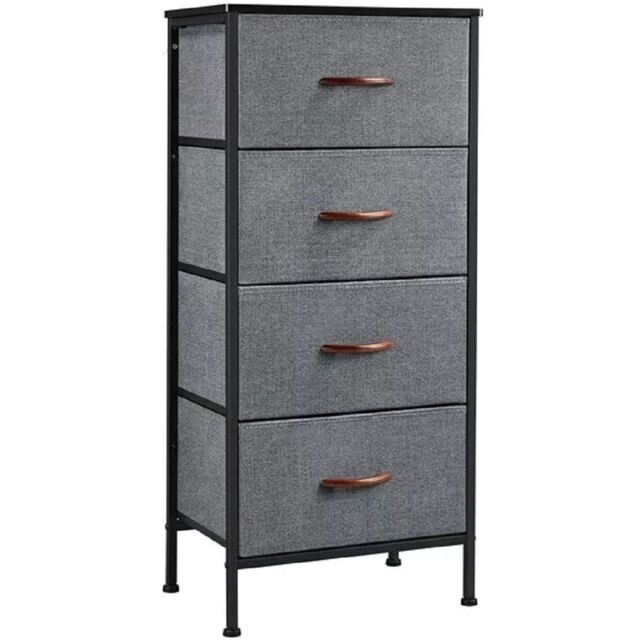EONLION 4-Drawer Fabric Chest, Bedroom Living Room Storage Dresser in Dark Grey - image 1