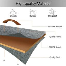 EONLION 4-Drawer Fabric Chest, Bedroom Living Room Storage Dresser in Dark Grey - thumbnail 5