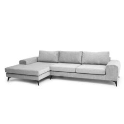 Abakus Direct Venice Corner Left Sofa with Deep Seats & Extra-wide Padded Arms in Grey - thumbnail 4