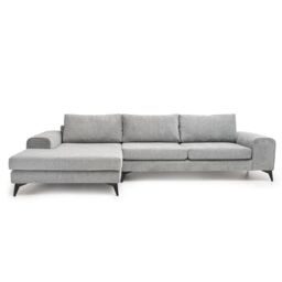 Abakus Direct Venice Corner Left Sofa with Deep Seats & Extra-wide Padded Arms in Grey - thumbnail 3