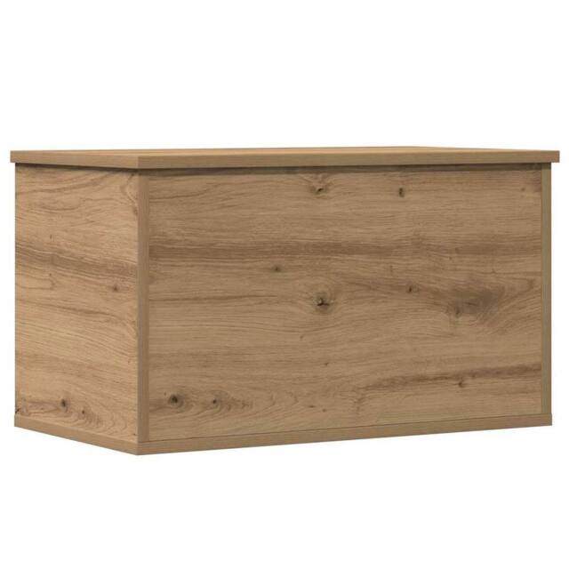 Berkfield Home Storage Box with Lid Artisan Oak 60x35x35 cm Engineered Wood in Brown - Size: 60 x 35 x 35 cm - image 1