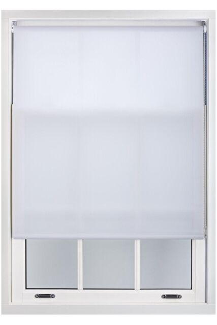 Furnished White Daylight Roller Blinds - Trimmable Window Shade - Size: 220 cm width x 165 cm drop - image 1