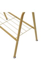 Living and Home Metal Freestanding Vintage Style Gold Clothes Rack with Bottom Shelf Coat Garment Rack - thumbnail 5
