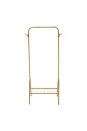 Living and Home Metal Freestanding Vintage Style Gold Clothes Rack with Bottom Shelf Coat Garment Rack - thumbnail 2