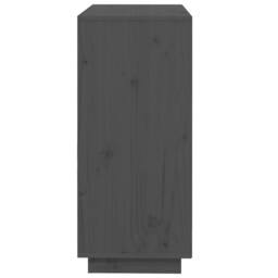 Berkfield Home Sideboard Grey 74x35x80 cm Solid Wood Pine - Size: 74 x 35 x 80 cm - thumbnail 7