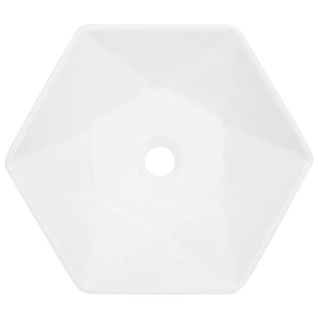 Berkfield Home Charming Wash Basin 41x36.5x12 cm Ceramic White - image 1