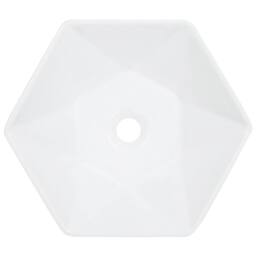 Berkfield Home Charming Wash Basin 41x36.5x12 cm Ceramic White - thumbnail 1