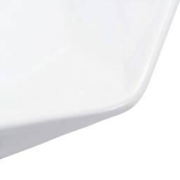Berkfield Home Charming Wash Basin 41x36.5x12 cm Ceramic White - thumbnail 5