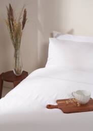 Truly Set of 2 White Satin Stitch Bamboo Pillowcases - Size: Standard Pillow Case