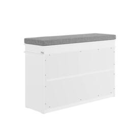 SoBuy Slim Entrance Bench - Lift-Up Seat & Drawer Farmhouse in White - thumbnail 9